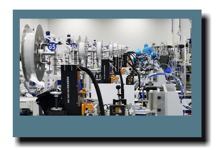 亚游集团UV喷码机与一次性口罩机组合生产线